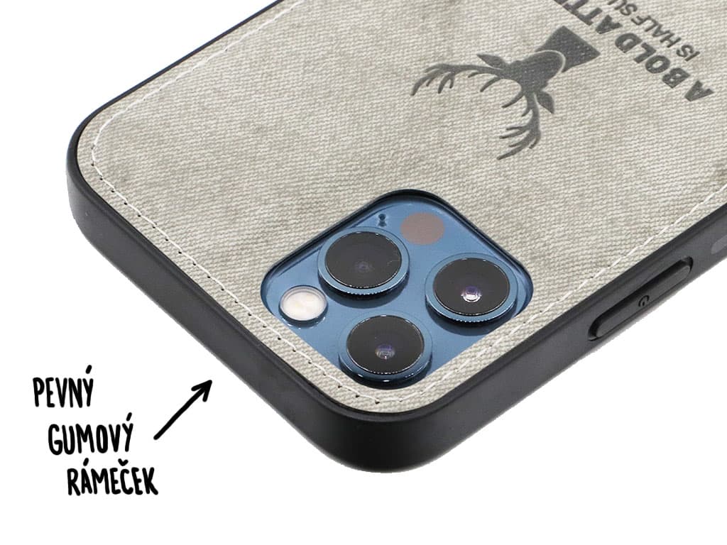 Designový obal na iPhone 12 (Pro) - Šedý - 10